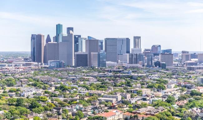 a city with many buildings